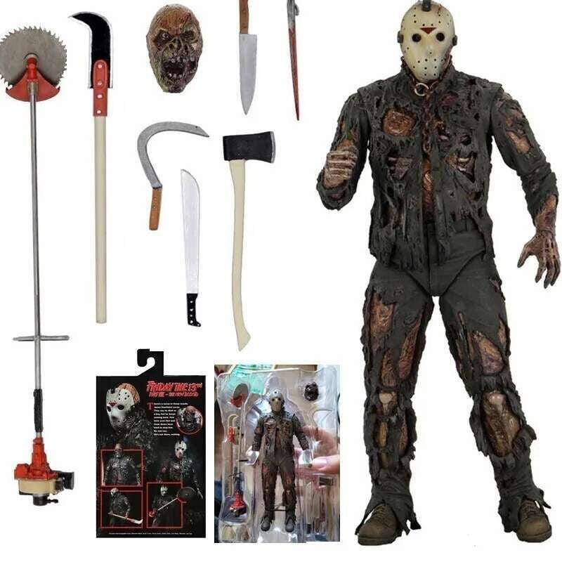 The 13th Figure Toys NECA Friday Freddy Jason Voorhees Blood Action Figure Jason Collectible Model Christmas Halloween Gifts