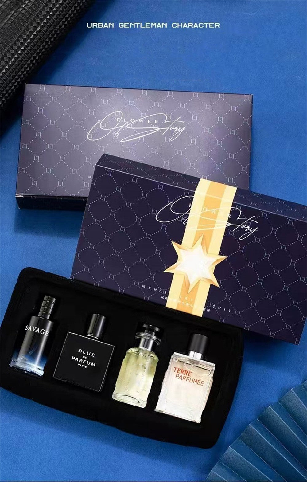Luxury Brand Perfume Men Cologne Parfums Homme Gift Box 4Pcs Set 100ml Perfumes Masculinos Natural Floral Fruity Scent Spray