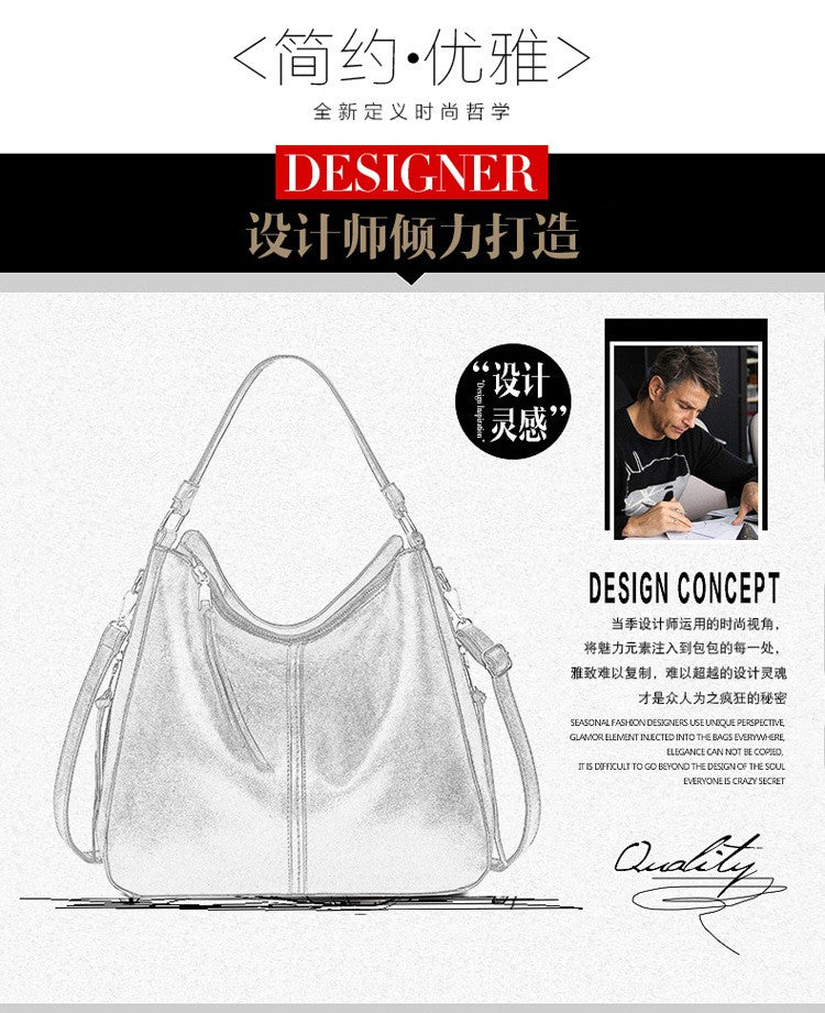 New women's handbag, single shoulder crossbody bag, PU women's tote bag, large capacity women's bag