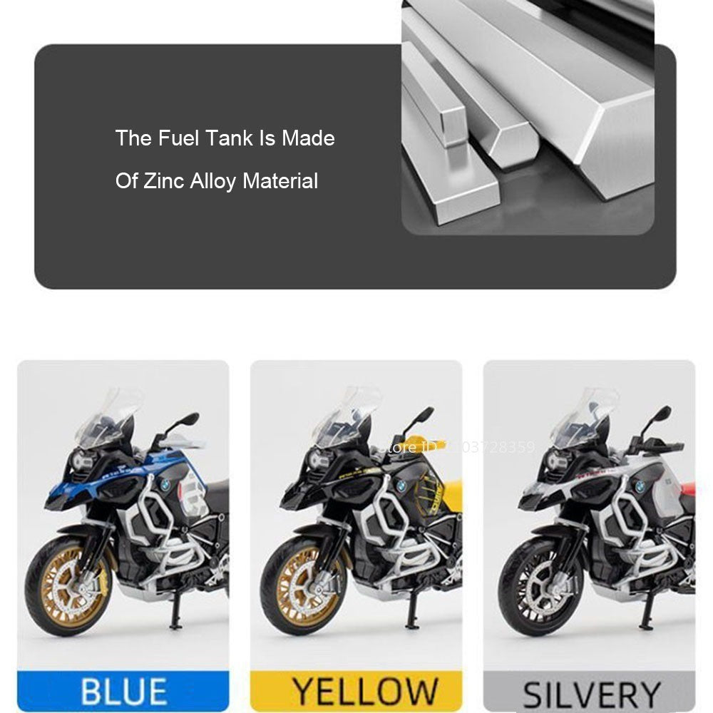 1:12 Suzuki GSX1000R R1250GS Alloy Diecast Toys Motorcycle Models Car with Light Shock Absorption Miniature Motorbike Boys Gifts