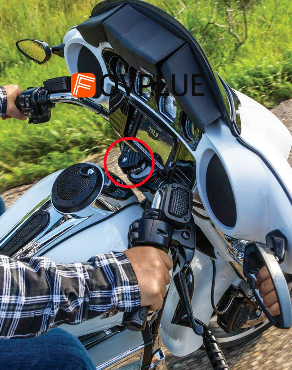 Motorcycle Accent Accessory Tri-Line Ignition Switch Cover For Harley Touring Electra CVO Road Glide Street Glide FLHX 2014-2025