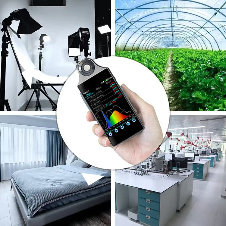 Handheld HP330P Spectral PAR Meter DUOTONE CLOUD Light PPFD Spectrometer for optimal plant growth lights