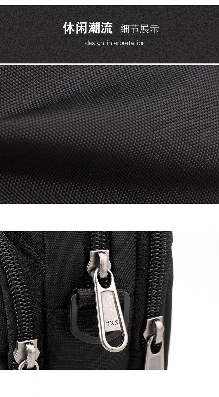 Fashion 3 Layers Men Small Shoulder Bag High Quality Durable Nylon Male Handbag Portable Messenger Bag Flap Mini Waist Bag
