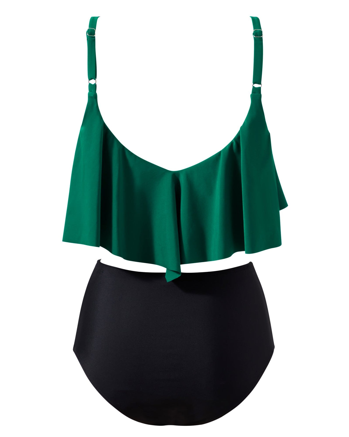 Women Tankini Ruffle High Waisted Swimsuits Tummy Control Bathing Suits Swimwear Beachwear Padded XXL Size Bikini Set Female