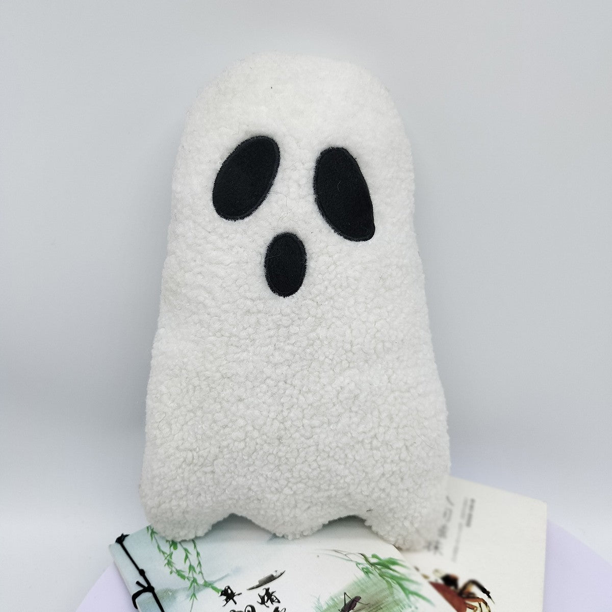 Plush Ghost Throw Pillow Halloween Decor Soft and Cuddly Ghost Shaped Cushion Ideal for Living Room Bedroom or Sofa Decoration