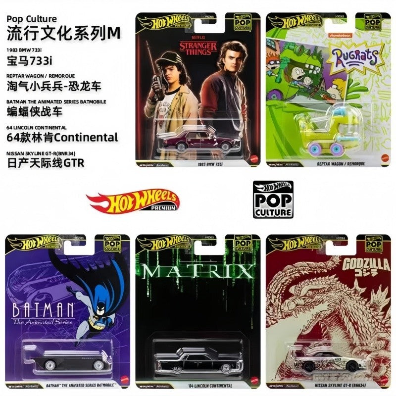 Original Hot Wheels Pop Culture N Series 1/64 Nissan Skyline Bmw Lincoln Alloy Die-Cast Car Model Collection Gifts Surprise Toys