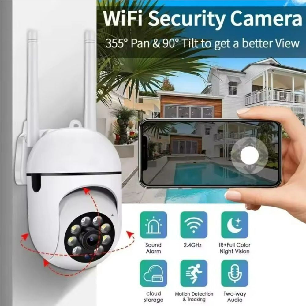 3MP Wifi IP Outdoor Wireless Security Surveillance PTZ Camera 4X Zoom Cameras AI Human Tracking Two-way Audio HD Night Color Cam