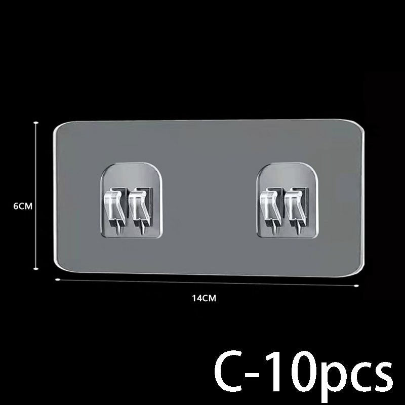 Waterproof Strong Adhesive Hook Shelf Sticker for Bathroom Kitchen Wall Shelf Rack Kitchen Sticking Wall Screw Hook Storage rack
