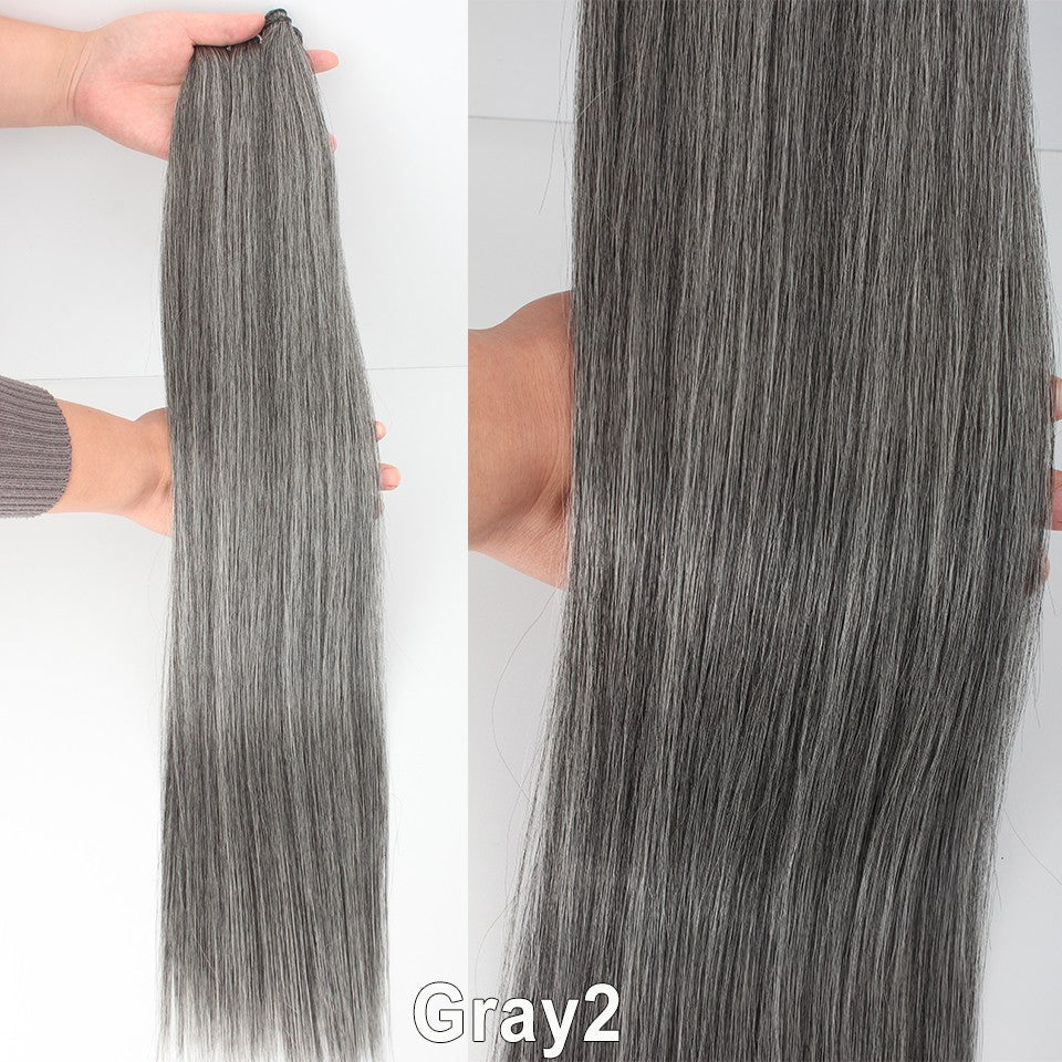 Russia Straight Hair Weave Bundles 65cm 200G Fiber Synthetic Hair Extensions Bio Protein Heat Resistant Ponytail Cosplay Hair