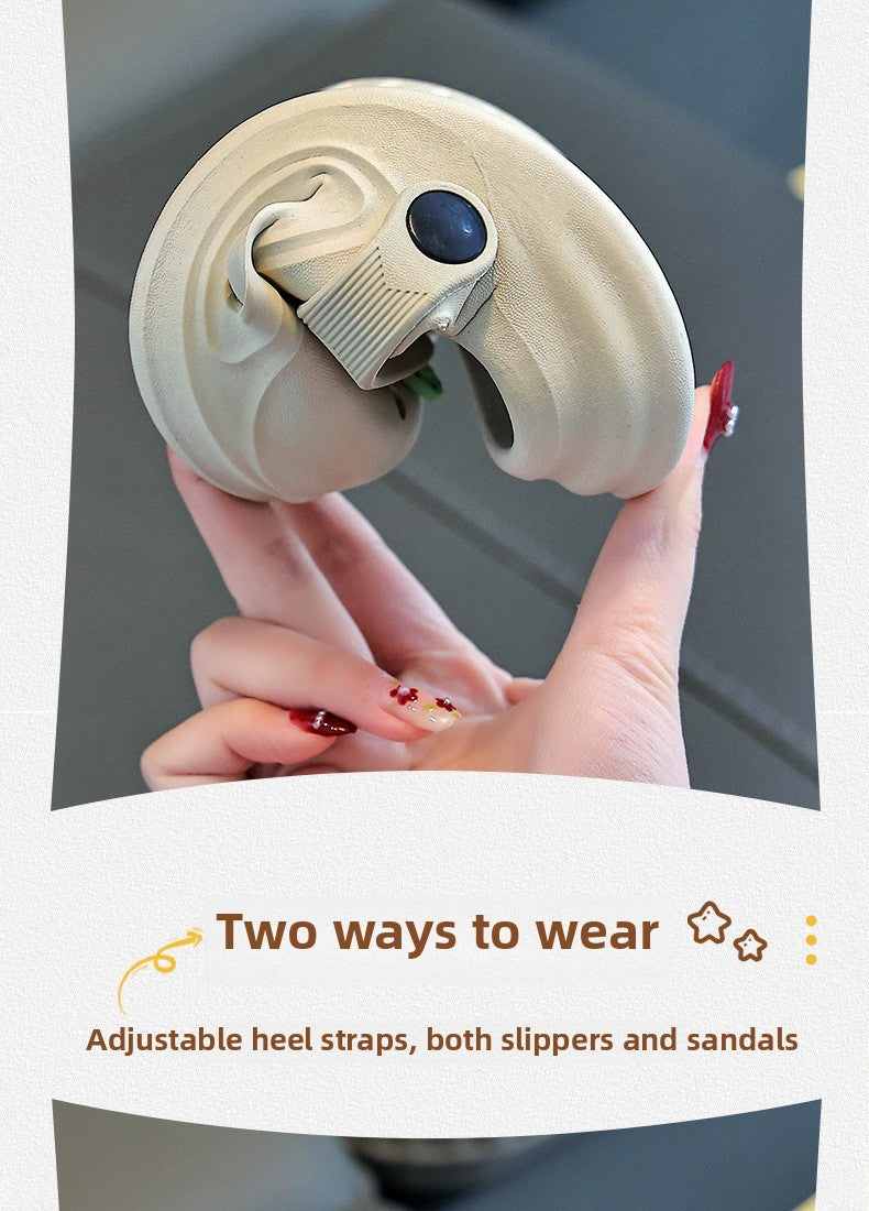 Children's Slippers New Home Girls Baby Indoor Non-slip Boys Cool Slippers Go Out Boys Hole Shoes