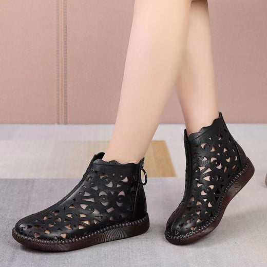 2024 New Spring Autumn Fashion and Comfortable Flat-soled Casual Outer Wear Soft Non-slip Ankle Boot Toe-cap Sandals for Women