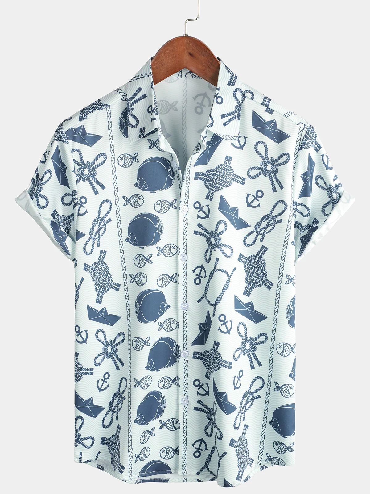 Men Casual Floral Button Short Sleeve Holiday Cool Beach Shirt Hawaiian Fashion Shirt Camicia Uomo Camisas Hawaianas Divertidas
