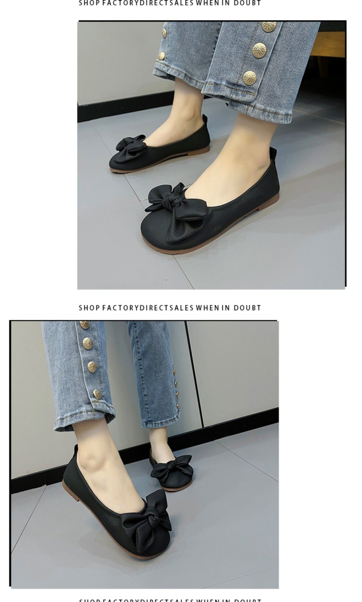 New Luxury Designer Shoes for Women Fashion Butterfly-knot Square Toe Party Leather Ballet Flats Ladies Flat Shoes Loafers Women