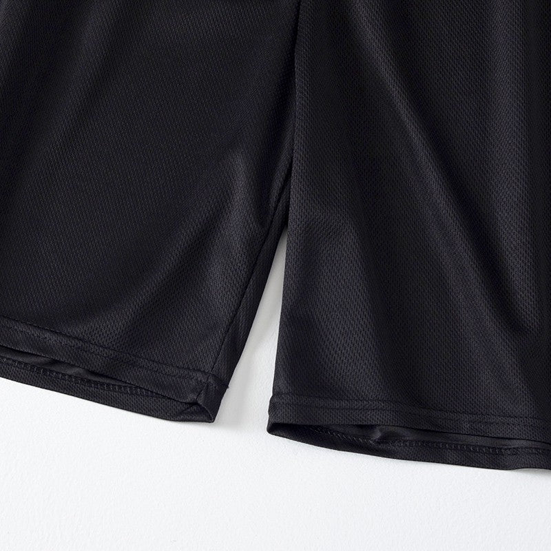 1/3Pcs Men's Plus-size Mesh Black Quick-drying Shorts Running Fitness Basketball Football 5 Pants Teenagers Elastic Waist Slacks