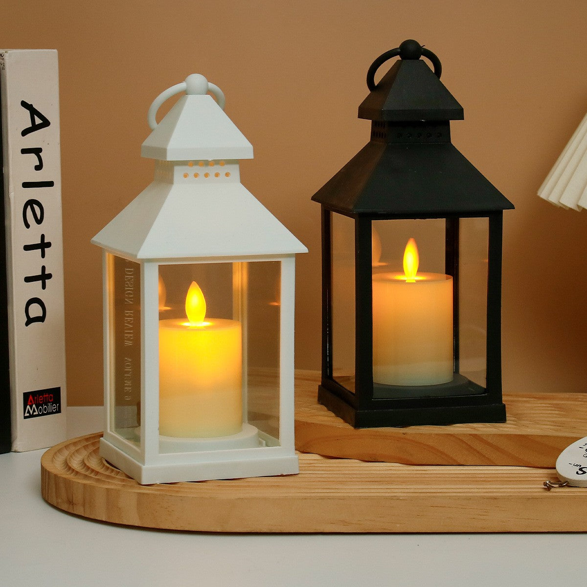 Portable LED Candle Lamps Camping Horse Tent Lanterns Outdoor Garden Desk Holiday Atmosphere Retro Night Light Decorative Lamps