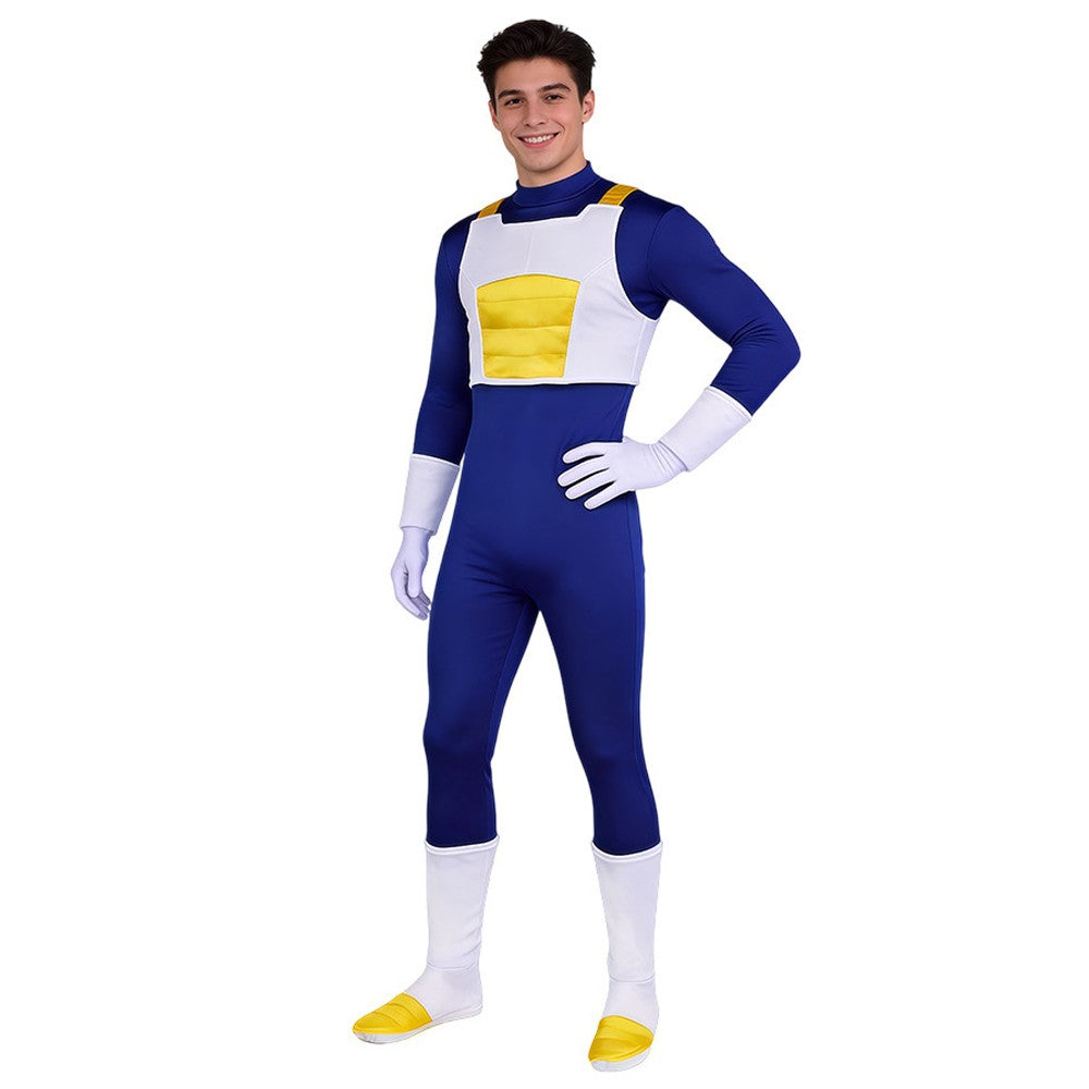 Z Vegeta Cosplay Jumpsuits Costume Adult Men Bodysuits Set Male Fantasia Outfits Halloween Carnival Party Disguise Role Suit