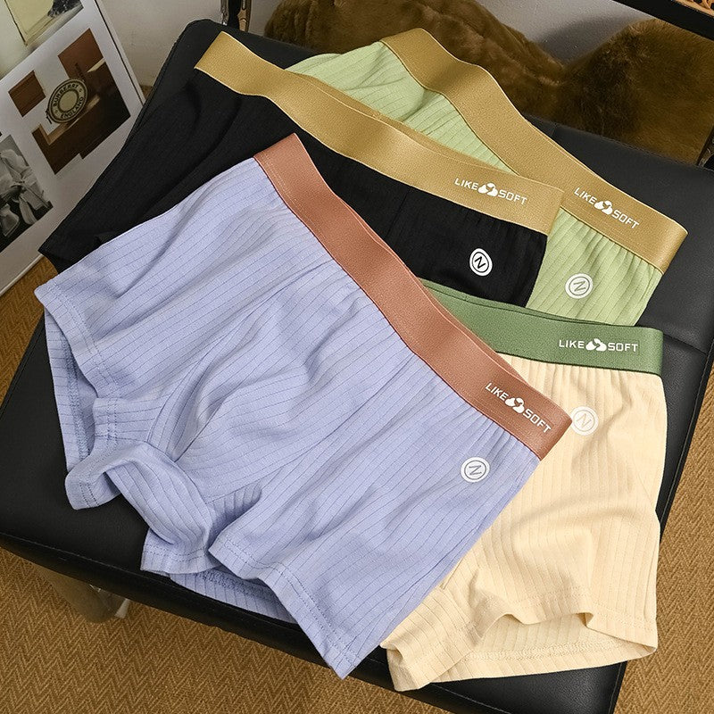 5PCS Men Striped Boxer Underwear Sexy Underpants Male Homme U Convex Shorts Lingerie Boxershorts Men Boxers Panties XL-3XL