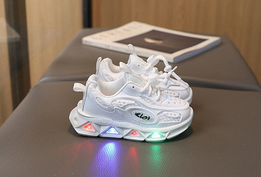 Baby Shoes2025 Spring Autumn New Boys and Girls Light Up Clunky Sneaker Small and Medium-sized Children's Soft Soled Baby Shoes