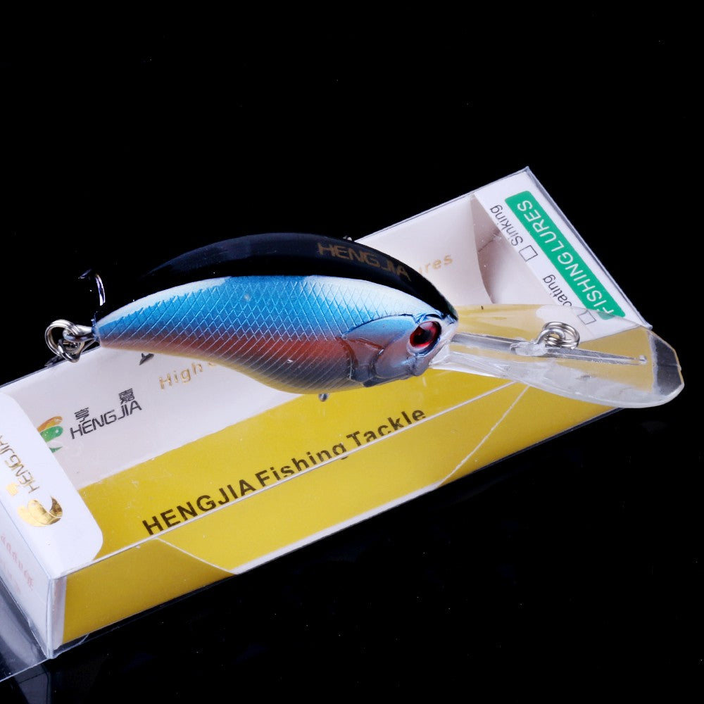 HENGJIA 13G 9CM Fishing Lures Rock Crank Bait Crankbait Minnow Bass Treble Hooks Swim Hard Lure Baits Wobbler Long Big Tongue
