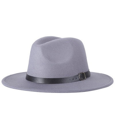 free shipping 2022 new Fashion men fedoras women's fashion jazz hat summer spring black woolen blend cap outdoor casual hat X XL