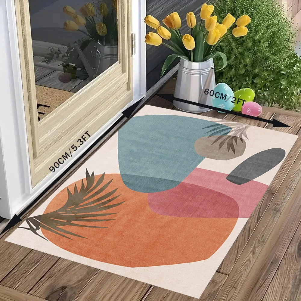 Blue Sports Car Design Area Rug, for Living Room, Bedroom, Game Room Decor - Car Art Floor Mat