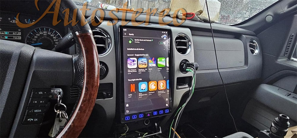 14.4 Inch Android 13 128GB For Ford F150 Raptor 2009-2014 Tesla Style Car GPS Navigation Multimedia Player Radio Tape Headunit