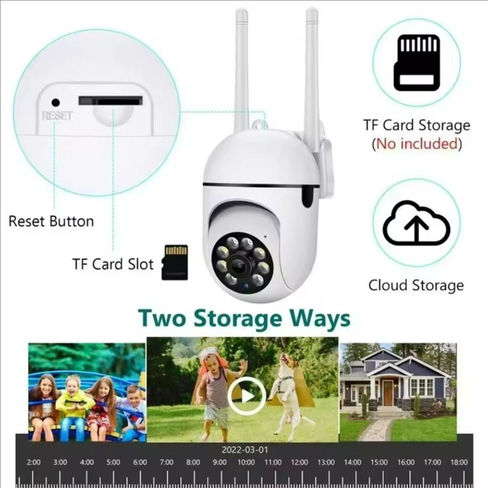 3MP Wifi IP Outdoor Wireless Security Surveillance PTZ Camera 4X Zoom Cameras AI Human Tracking Two-way Audio HD Night Color Cam