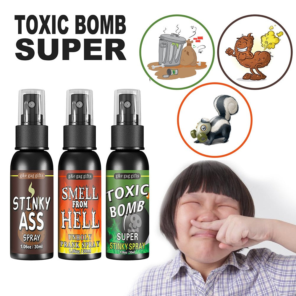 1-3PCS Fart Spray Can Stink Bomb 30ml Fart Gag Spray Prank Joke Novelty Smelly Stinky Sprayer Non-Toxic Halloween Party Supplies