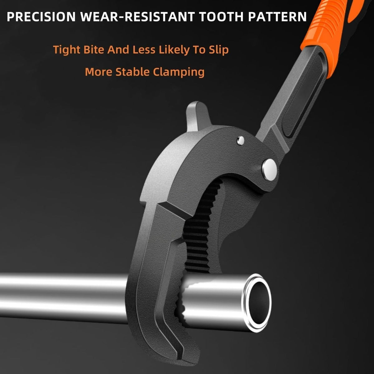 Quick Power Grip Pipe Wrench for Repair and Home Maintenance, 2Pcs Multi-Functional Universal Wrench Set Self Adjusting Spanner