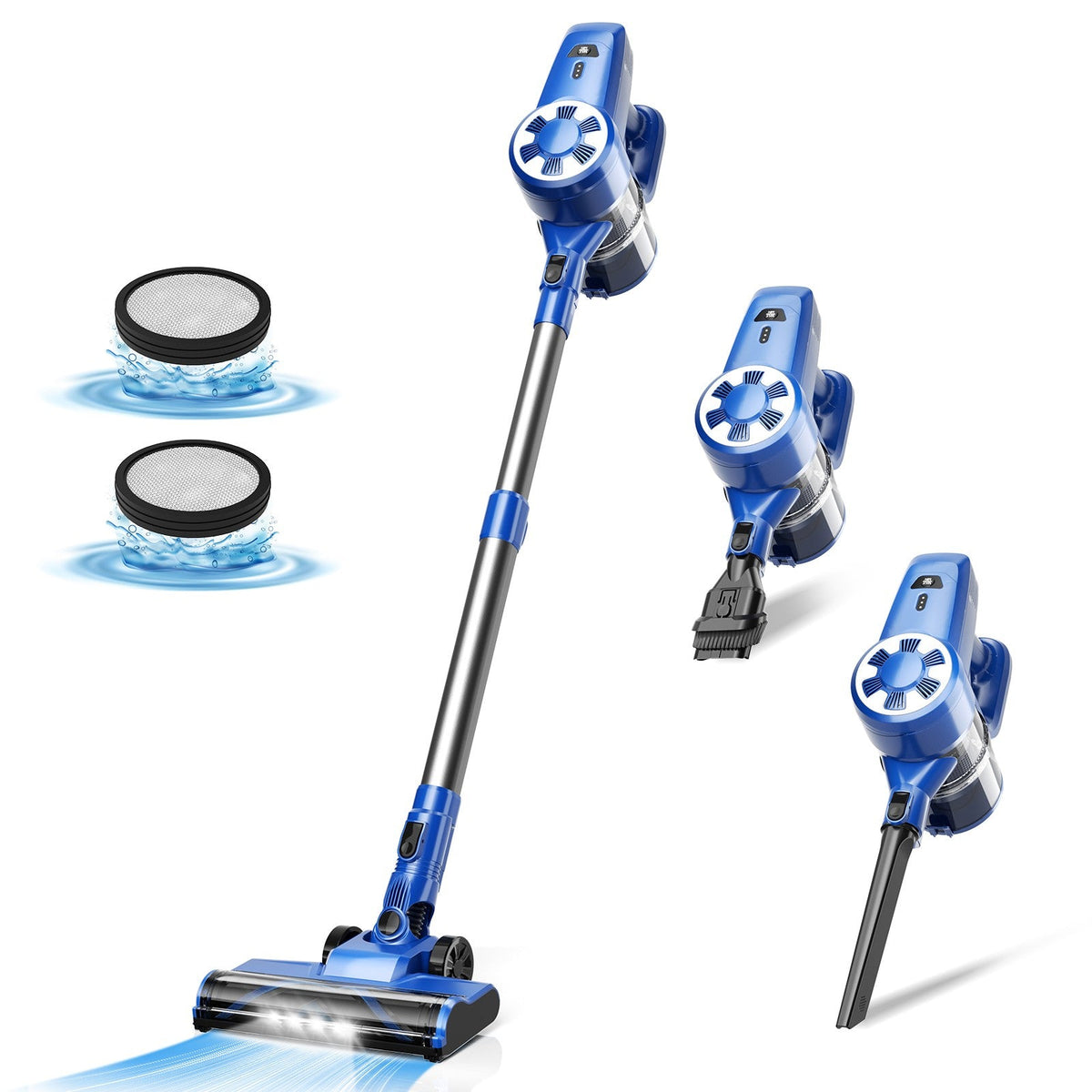INSE N3S Cordless Vacuum Cleaner 6-in-1 Rechargeable Powerful Handheld Stick Vacuum with 2200mAh Battery for Carpet Hard Floor