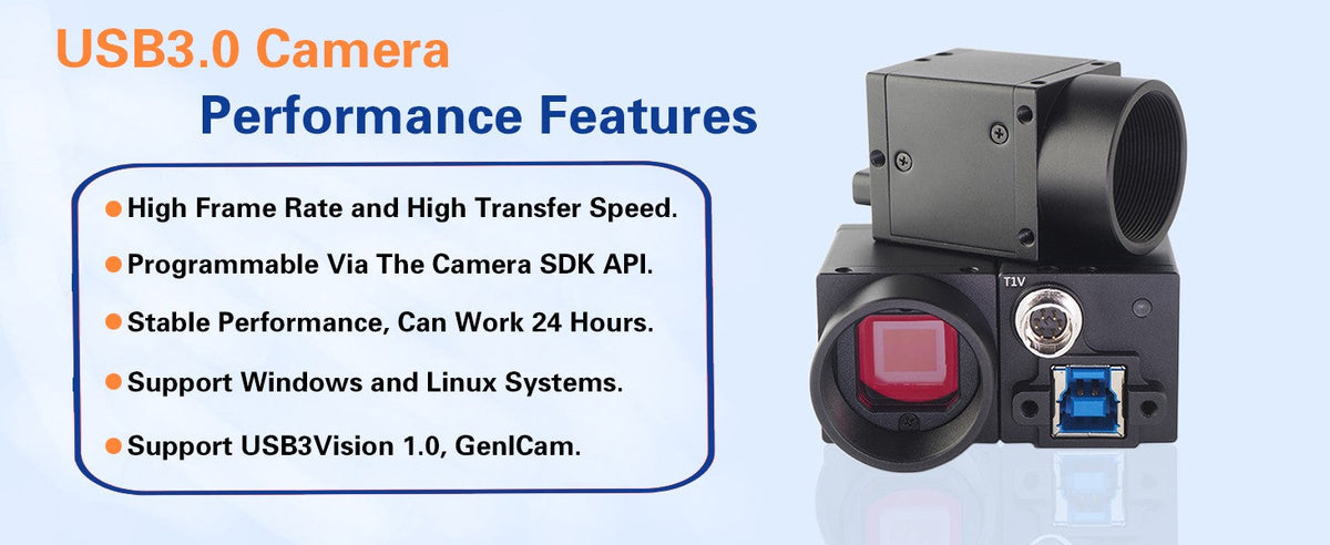 High Speed USB3.0 Machine Vision Industrial Digital Camera Color Scroll Shutter NIR With SDK Windows Linux