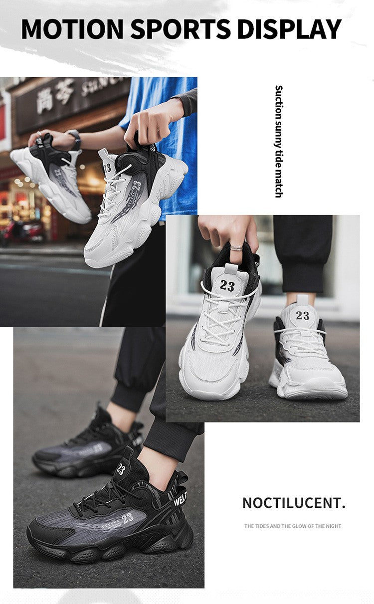 Man Increase the size Casual and fashionable shoes Anti-slip Wear-resistant Trend Sports shoes Lightweight Comfort Running shoes