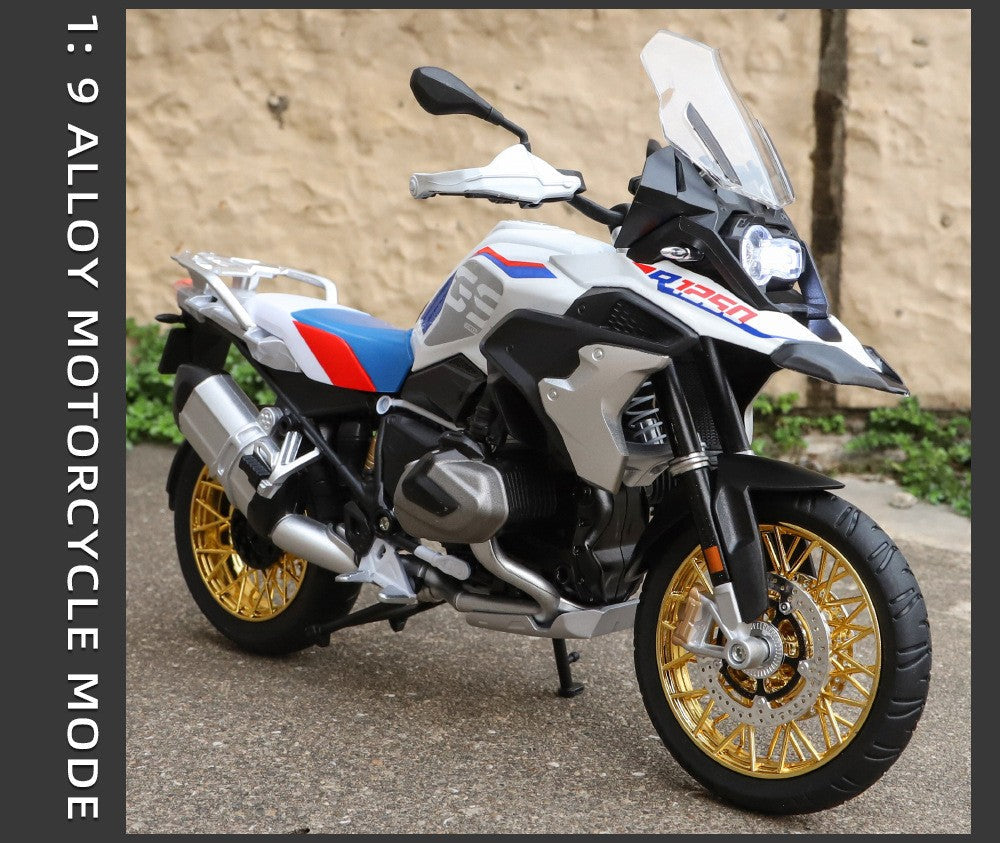 1/9 R1250 GS ADV Alloy Racing Motorcycle Diecasts Street Sports Motorcycle Model Simulation With Light Collection Kids Toys Gift