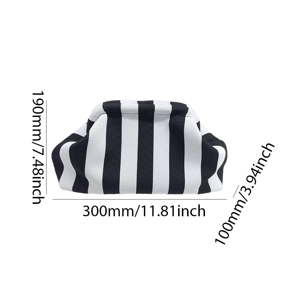Ladies Crochet Clutch Purses Contrast Color Beach Bags Summer Woven Bags Women's Knitted Dumpling Bag Female Chic Colorblock Bag