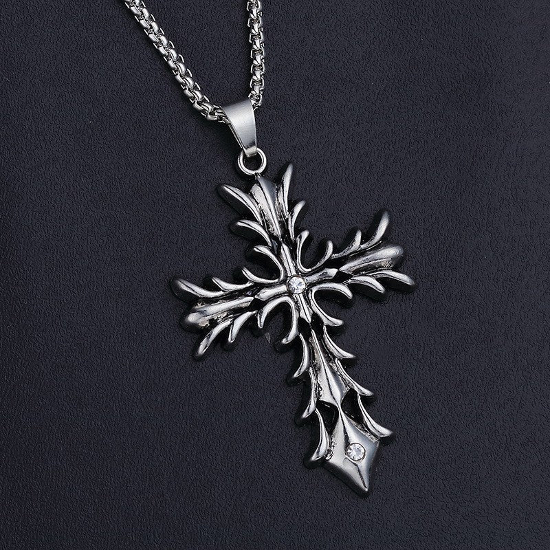 Mask Necklace Spearhead Cross Pendant Fashion Charm Sun Compass Skeleton Pentagram Sweater Chain Jewelry For Men Women Gifts