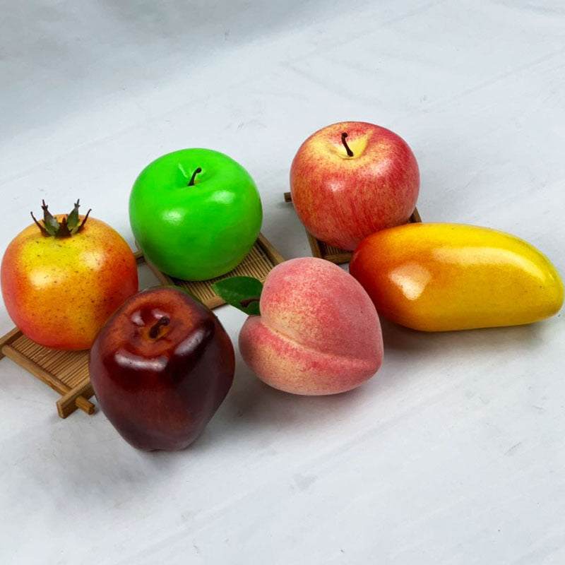 5PCS 8x9.5cm Artificial Fruit Fake Apple Food Photography Props Christmas Halloween Party Home Decoration Fake Fruits Ornaments