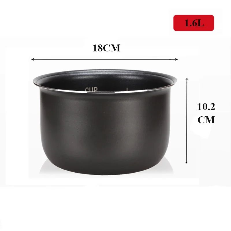 Electric Pressure Cooker Liner 1.6/3/4/5/6L Non-stick Rice Pot Gall Black Crystal Inner Accessories Cooker Parts only for Midea