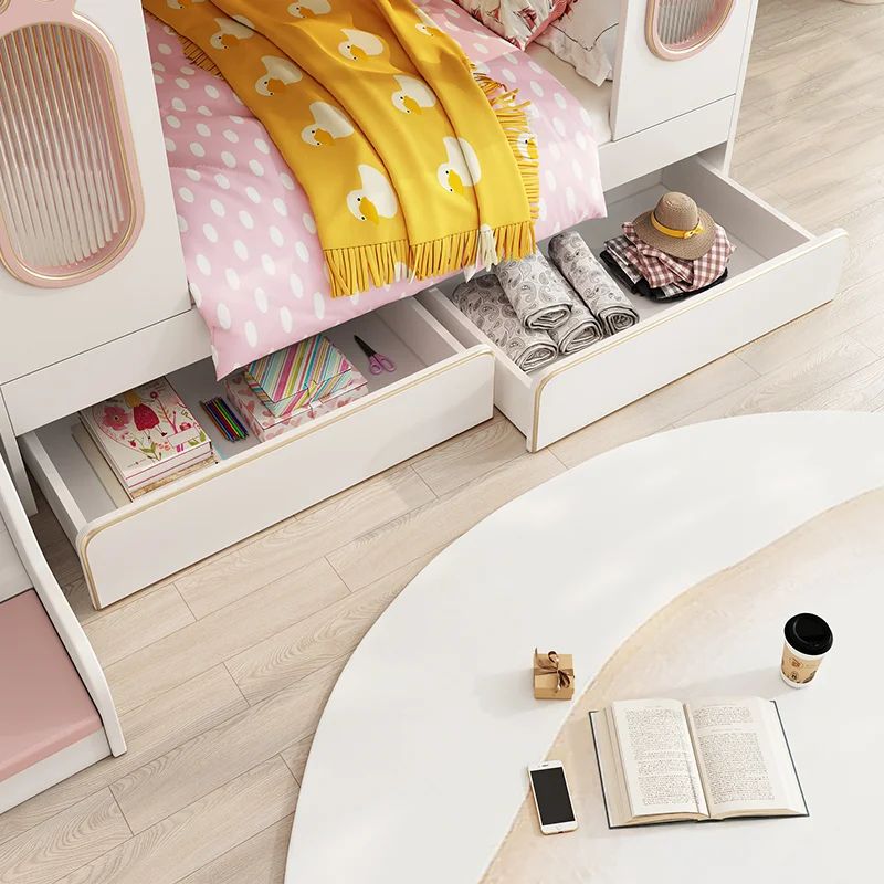 Castle princess bed, children's bed, girl's bedroom, double bed, tree hole, solid wood