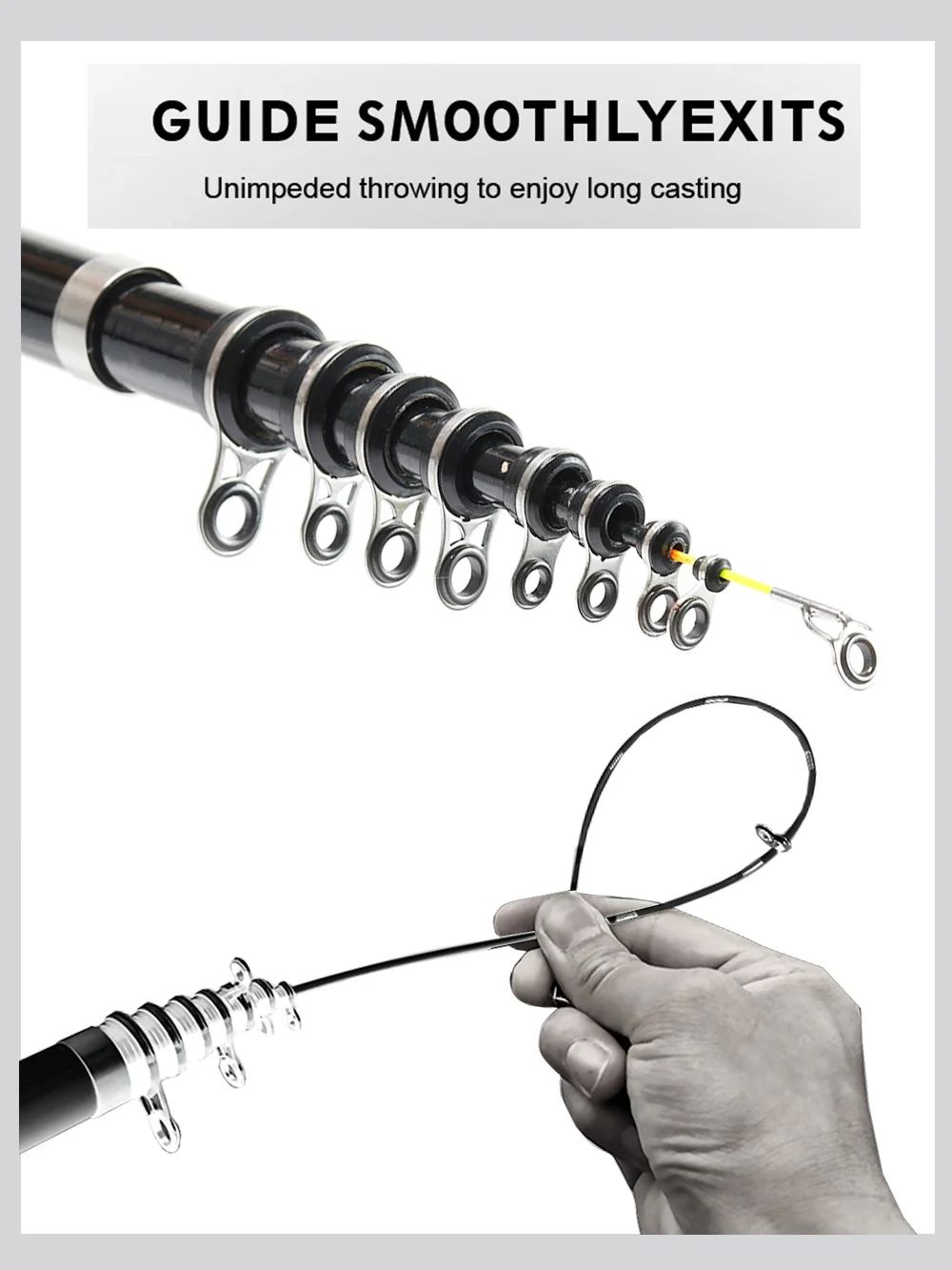 Ultra Durable Telescopic Rock Fishing Rod Spinning Carbon Fiber Pesca Carp Feeder Pole 1.5-3.0M Portable Travel Mini Fish Tackle