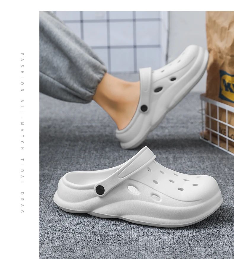 Mens Summer Beach Sandals Unisex Casual Garden Clogs Outdoor Wide Toe Cross Sandals for Ladies Non Slip House Shower Slippers