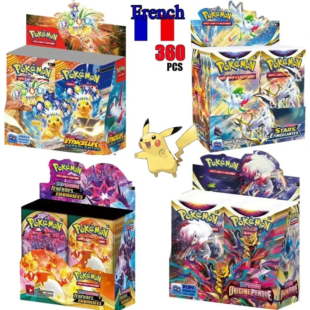 French 36 Packs Pokemon Card ASTRES RADIEUX Obsidian Flames Brilliant Stars Lost Origin Pokémon Booster Battle Transaction Card