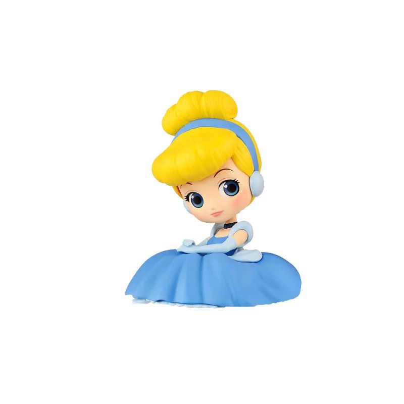 Bandai Original Disney Anime Figure Sitting Villain Doll Q Version Kids Toys Home Decoration Girl'S Birthday Model Cute Toy Gift