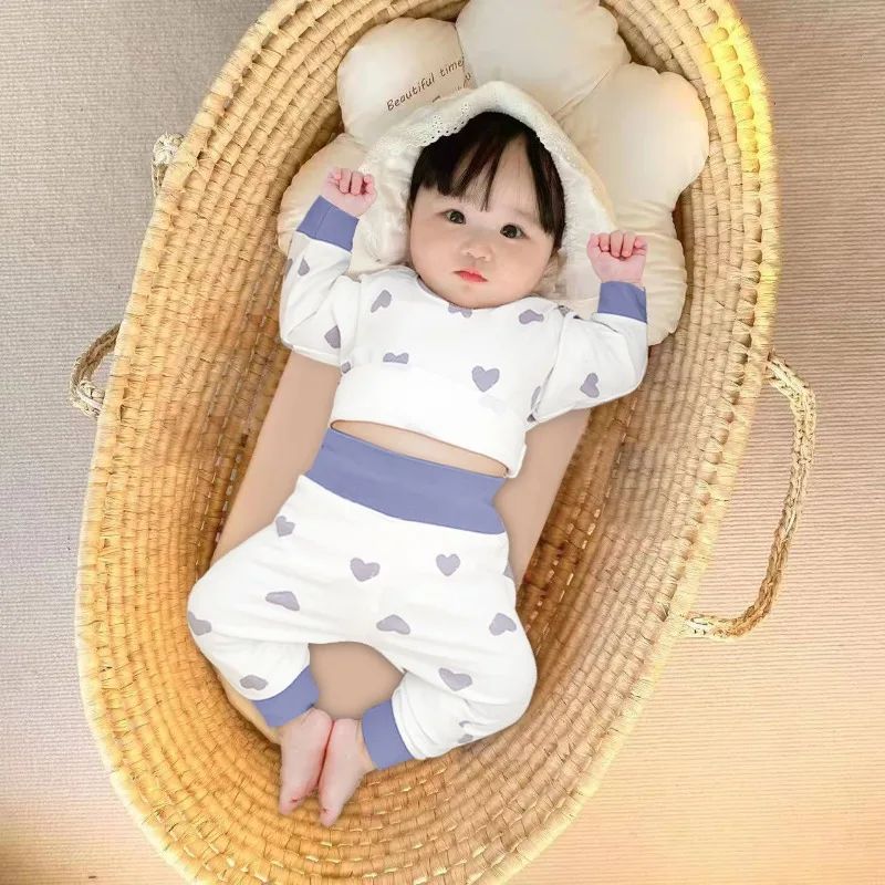Baby Clothes 2pcs Sets Autumn Winter Baby Pajama Set Bottom Underwear Two-piece Set Cotton Baby Boy Long Sleeves Outfit