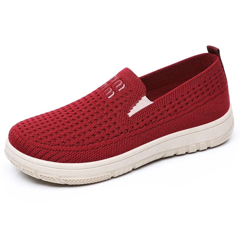Women's Shoes Summer 2025 Breathable Single Shoes with Soft Sole Thick Sole Casual Cloth for Women Free Shippiing Shoes