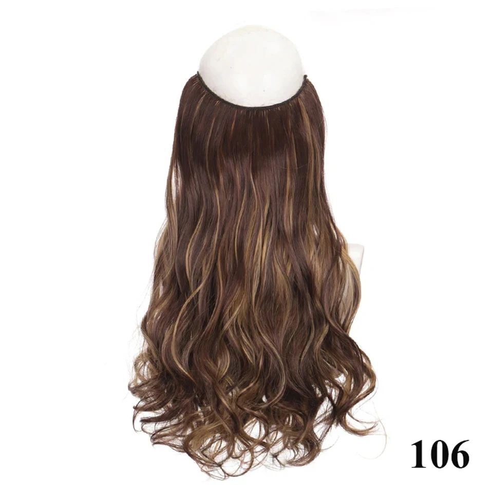 Fish line hair extension piece length (40cm 50cm 60cm) straight hair curly hair daily wear suitable for all women