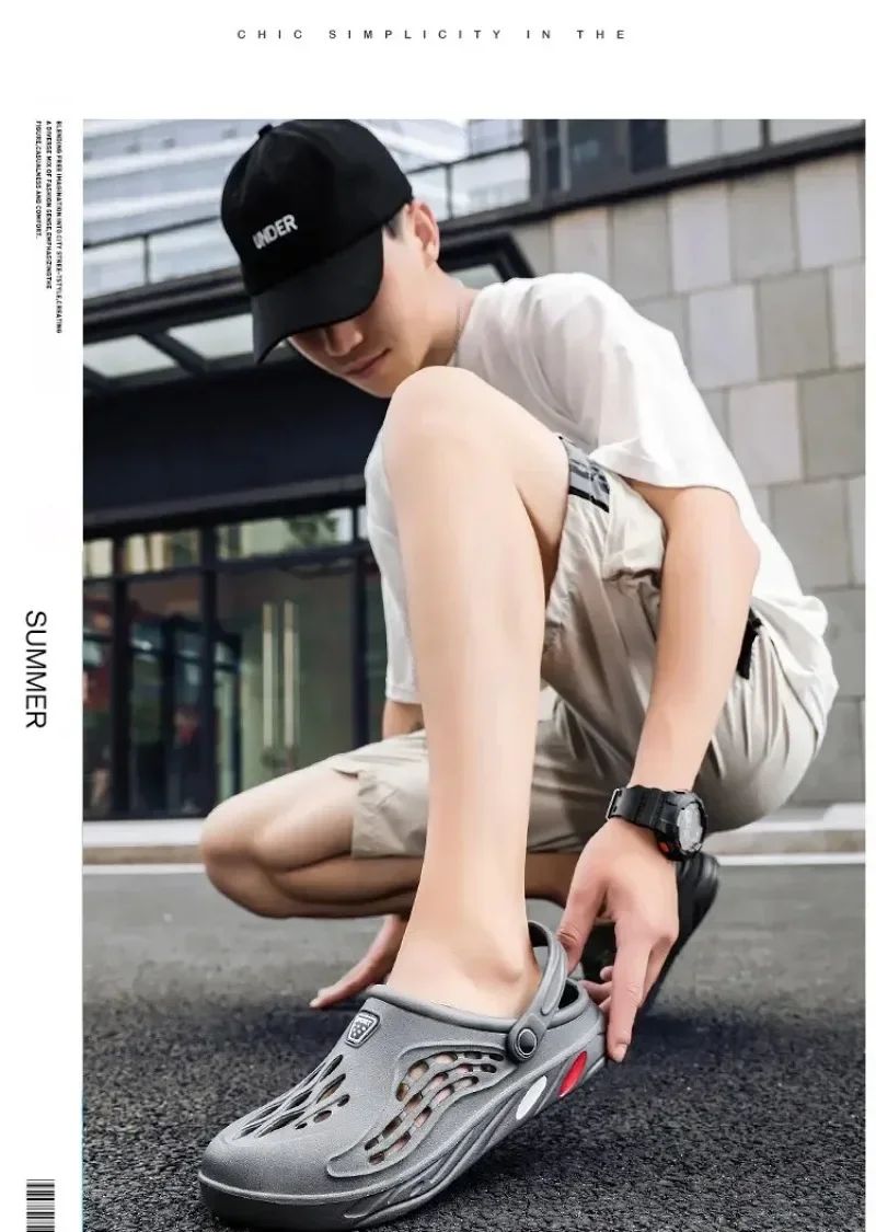 Outdoor Sandals for Men and Women Summer Clogs EVA Slippers Plus Size 47 48 49 Men Garden Shoes Beach Sandals Breathable Clogs