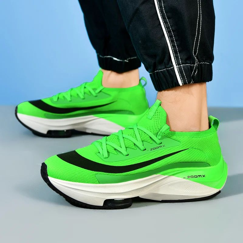 Men Running Shoes Jogging Sneakers Trainer Race Cushioning Outdoor Luxury shoes Mesh Off-road Shoes Breathable Couple Non-Slip