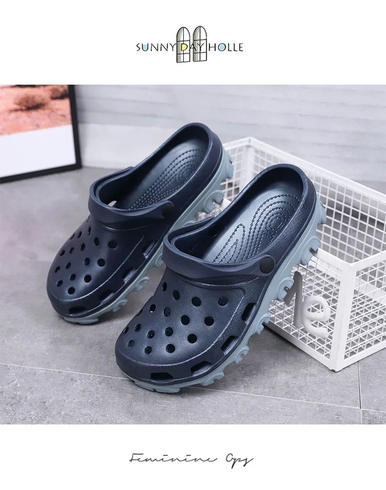 Men Clogs Sandals Outdoor Casual Shoes EVA Lightweight Slippers Summer Sandalias Platform Hombre Women Beach Large Big Size 50