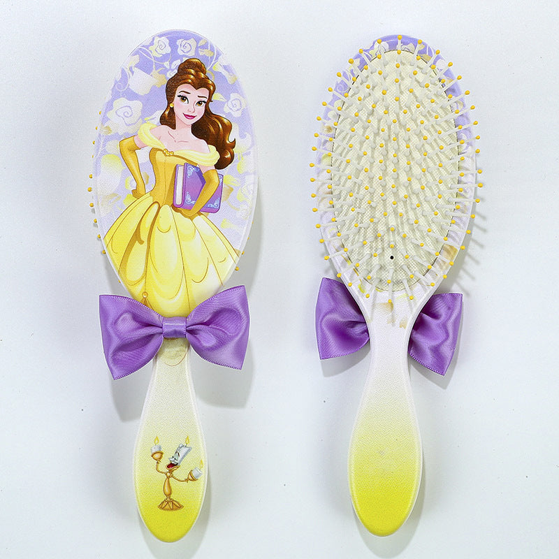 Disney Princess Theme Air Cushion Combs The Little Mermaid Ariel Princess Elsa Anna Children Cute Hair Massage Comb Girls Gifts