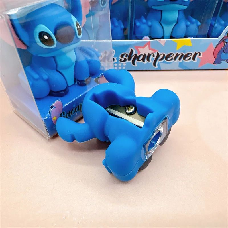 Disney Stitch Pencil Sharpeners MINISO Anime Cartoon Cute Students School Stationery Supplies Fashion Girl&Child Holiday Gifts
